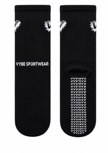 VYBE SPORTWEAR - Grip Crew Socks - Black Edition